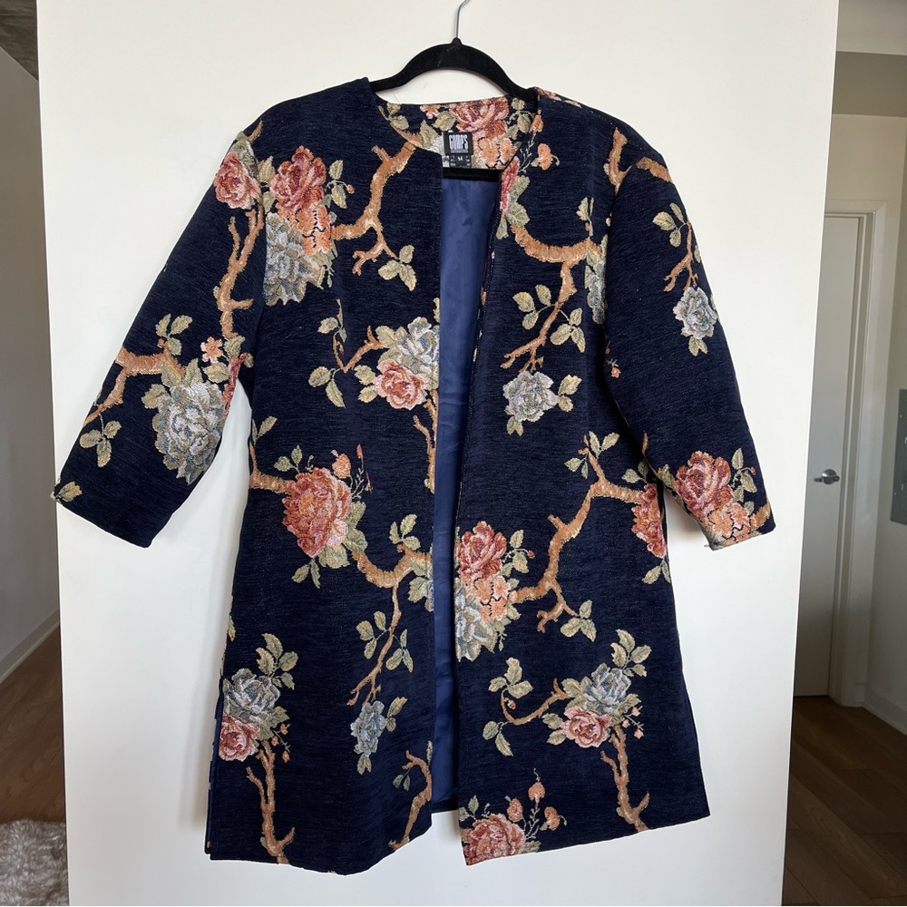 Gumps San Francisco Vintage Overcoat Floral